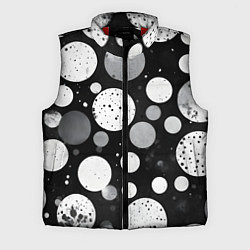 Мужской жилет Круги на темном фоне, цвет: 3D-красный