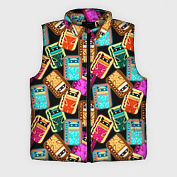 Мужской жилет Разноцветные котики паттерн