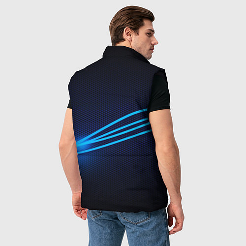 Мужской жилет BMW line blue / 3D-Черный – фото 4