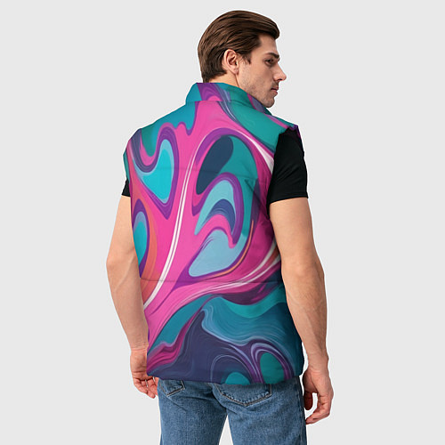 Мужской жилет Эбру краска / 3D-Черный – фото 4