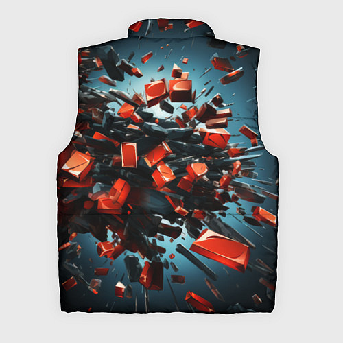 Мужской жилет Геометрический взрыв пластин / 3D-Светло-серый – фото 2