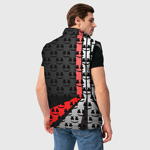 Мужской жилет Marshmello pattern / 3D-Светло-серый – фото 4