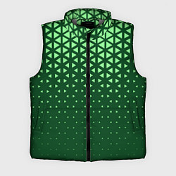 Мужской жилет Геометрический градиент - зелёно-салатовый, цвет: 3D-светло-серый