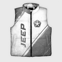 Мужской жилет Jeep - white gradient вертикально, цвет: 3D-черный