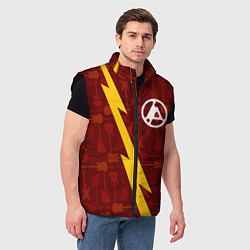 Мужской жилет Linkin Park 2024 гитары и молния, цвет: 3D-черный — фото 2