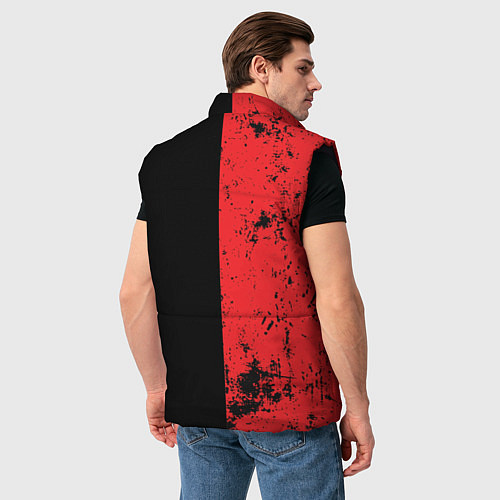 Мужской жилет Злобный смайлик с языком / 3D-Черный – фото 4