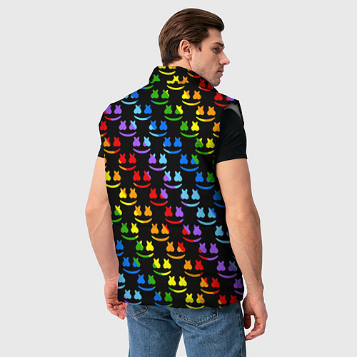 Мужской жилет Marshmello pattern neon / 3D-Светло-серый – фото 4