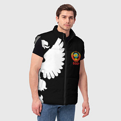 Мужской жилет СССР паттерн орёл, цвет: 3D-светло-серый — фото 2