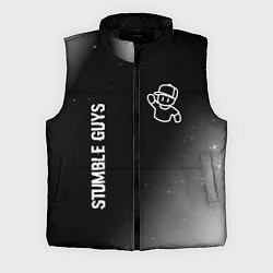 Мужской жилет Stumble Guys glitch на темном фоне вертикально, цвет: 3D-черный