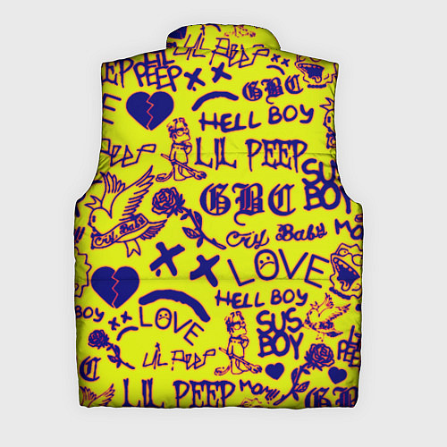 Мужской жилет Lil peep rap pattern / 3D-Светло-серый – фото 2