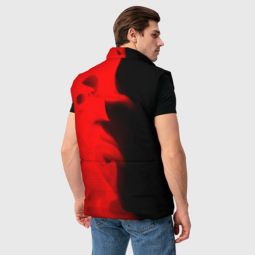 Мужской жилет Infiniti - red gradient по-вертикали / 3D-Черный – фото 4