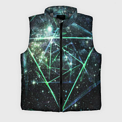 Мужской жилет Космические линии звезды, цвет: 3D-светло-серый