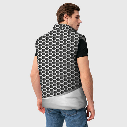 Мужской жилет Volkswagen metal motors / 3D-Светло-серый – фото 4