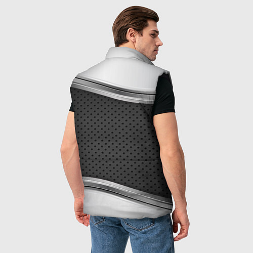 Мужской жилет BMW car motors metal / 3D-Черный – фото 4