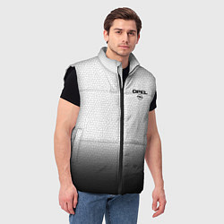 Мужской жилет Opel с эмблемой градиент чёрно-белый, цвет: 3D-черный — фото 2