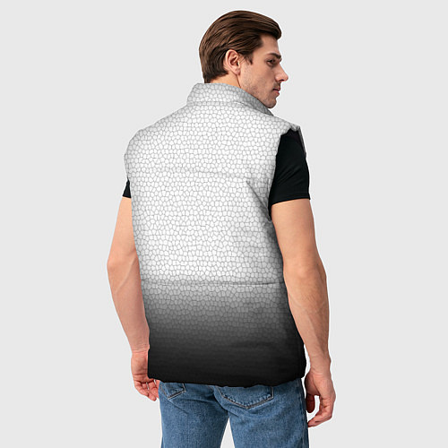 Мужской жилет Opel с эмблемой градиент чёрно-белый / 3D-Черный – фото 4