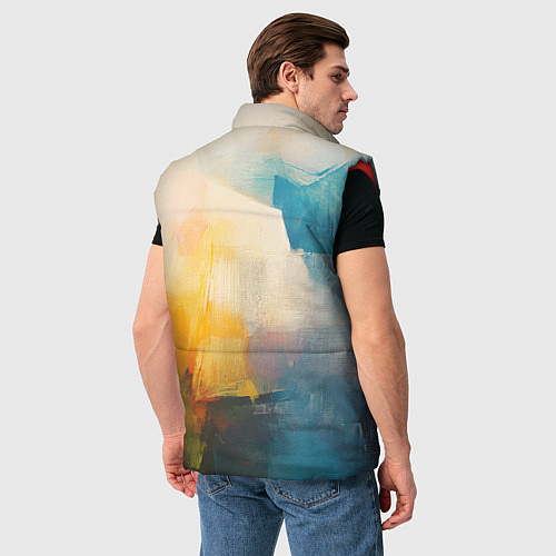 Мужской жилет Живопись мазками / 3D-Красный – фото 4