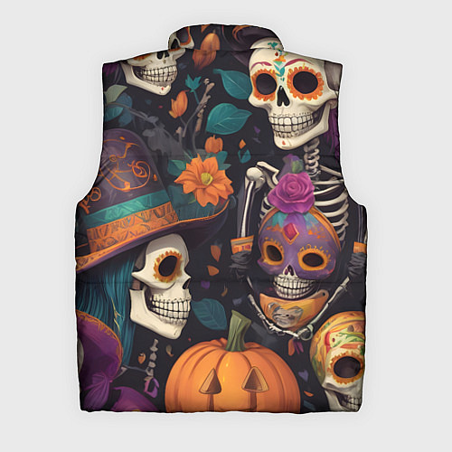 Мужской жилет Хэллоуин страшилки черепа / 3D-Светло-серый – фото 2