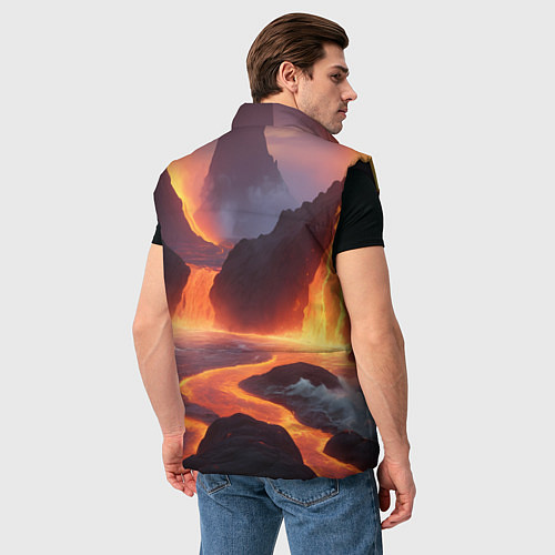 Мужской жилет Текущая лава / 3D-Черный – фото 4