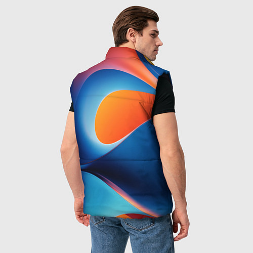 Мужской жилет Абстрактный геометрический градиент / 3D-Черный – фото 4