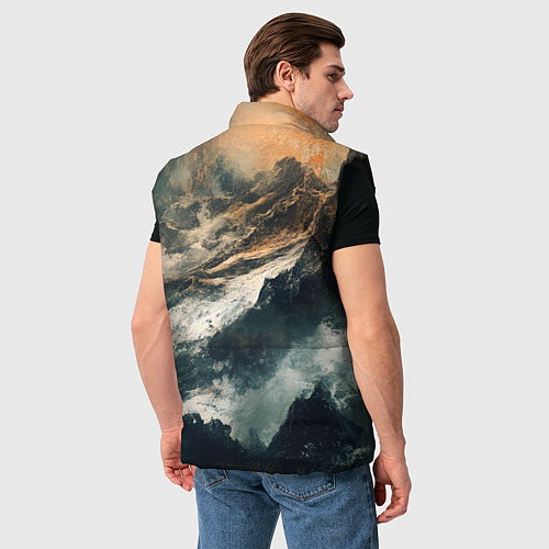 Мужской жилет Иллюстрация хаоса в грубом стиле / 3D-Черный – фото 4