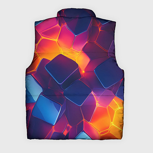 Мужской жилет Неоновая геометрическая текстура / 3D-Светло-серый – фото 2