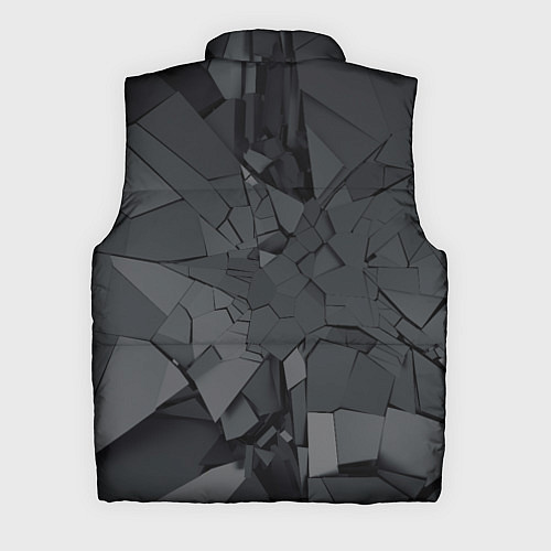 Мужской жилет Трещины / 3D-Светло-серый – фото 2