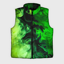 Мужской жилет Ядовитый зеленый дым, цвет: 3D-черный