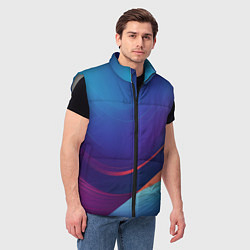 Мужской жилет Красивый градиент абстракция, цвет: 3D-светло-серый — фото 2