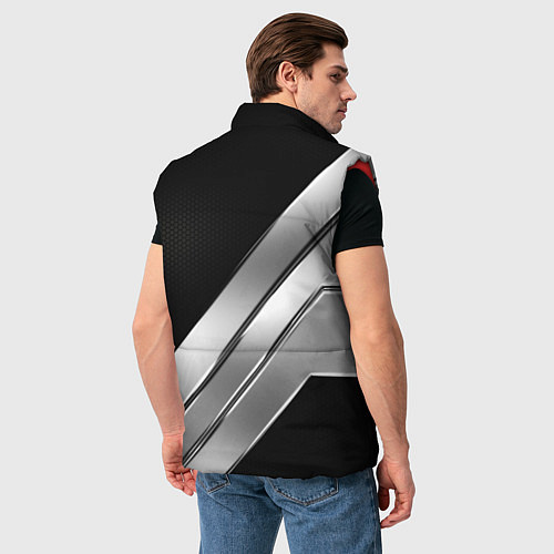 Мужской жилет Nissan metal steel auto / 3D-Красный – фото 4