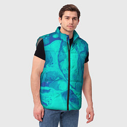Мужской жилет Эффект размытых красок, цвет: 3D-светло-серый — фото 2