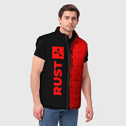 Мужской жилет Rust - red gradient по-вертикали, цвет: 3D-черный — фото 2