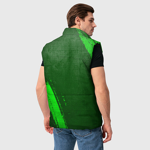 Мужской жилет Poppy Playtime - green gradient вертикально / 3D-Черный – фото 4