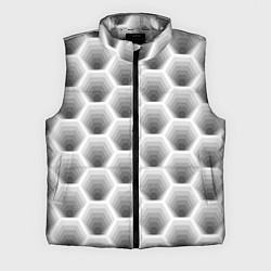 Мужской жилет Неоновые соты, цвет: 3D-светло-серый