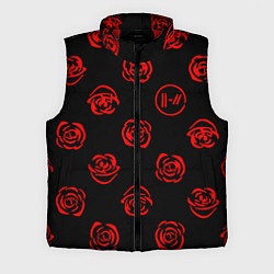 Мужской жилет Twenty one pilots rose pattern, цвет: 3D-красный