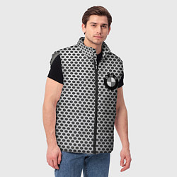 Мужской жилет BMW carbon steel auto, цвет: 3D-светло-серый — фото 2