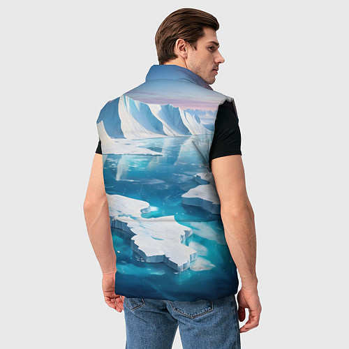Мужской жилет Арктика льдины / 3D-Черный – фото 4