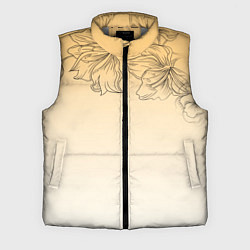 Мужской жилет Градиент желтый с цветами, цвет: 3D-светло-серый