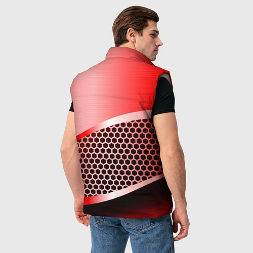 Мужской жилет BMW carbon texture / 3D-Светло-серый – фото 4