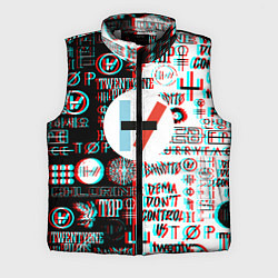 Мужской жилет Twenty one pilots glitch pattern, цвет: 3D-светло-серый