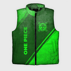 Мужской жилет One Piece - green gradient вертикально, цвет: 3D-черный