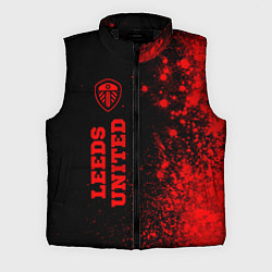 Мужской жилет Leeds United - red gradient по-вертикали, цвет: 3D-черный