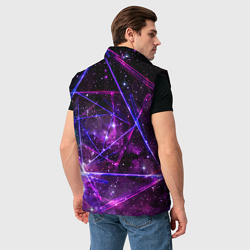 Мужской жилет Космонавты Марио и Луиджи покоряют космос - нейроа / 3D-Черный – фото 4