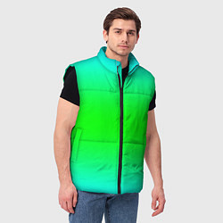 Мужской жилет Кислотный градиент текстура, цвет: 3D-черный — фото 2