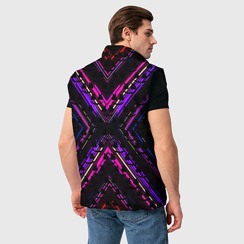 Мужской жилет Marshmello geometry neon / 3D-Черный – фото 4