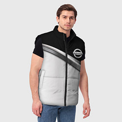 Мужской жилет Nissan logo auto, цвет: 3D-черный — фото 2