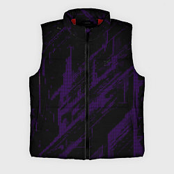 Мужской жилет Фиолетовые точки на чёрном фоне, цвет: 3D-красный
