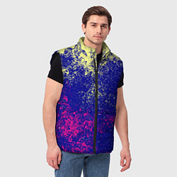 Мужской жилет Брызги красок фильтр, цвет: 3D-черный — фото 2