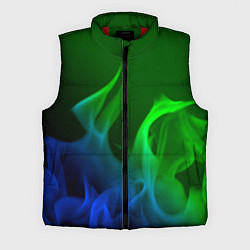 Мужской жилет Столкновение огней синий и зелёный, цвет: 3D-красный