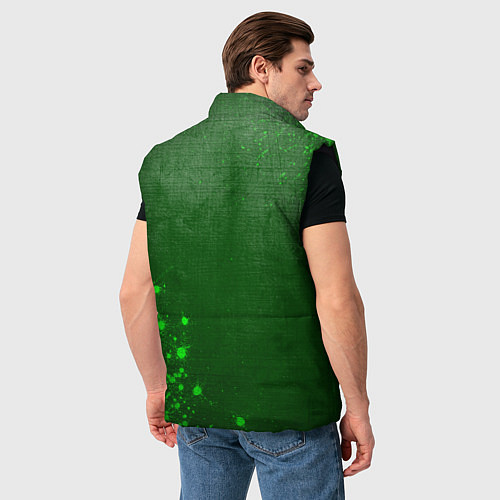 Мужской жилет Barcelona - green gradient вертикально / 3D-Черный – фото 4